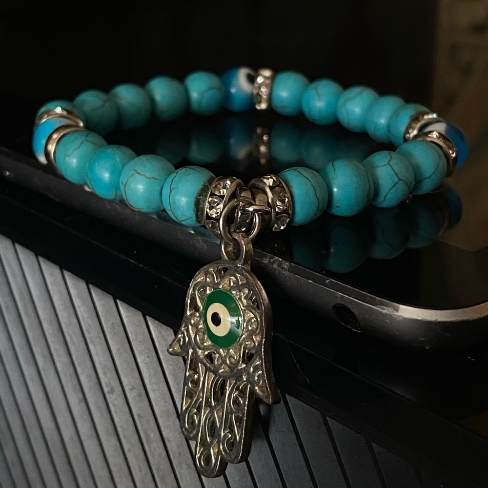 Evil Eye Marble Bracelet